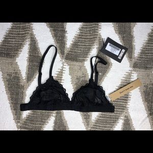 Reformation Nikki Bra Black Lace Bralette Small